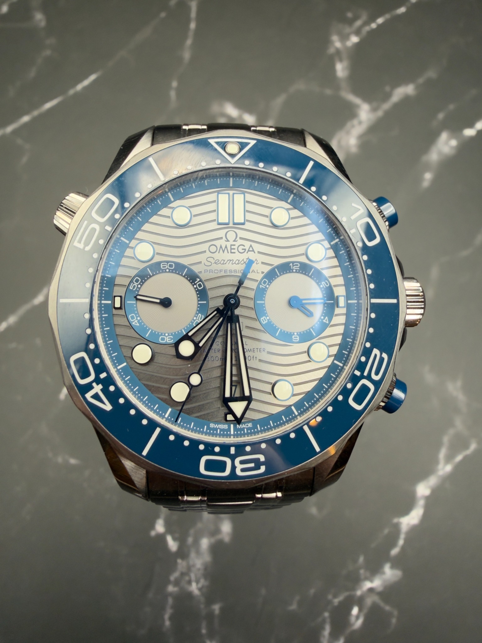 Omega Seamaster Diver 300M Chronograph Ref 210.30.44.51.06.001 full set for sale